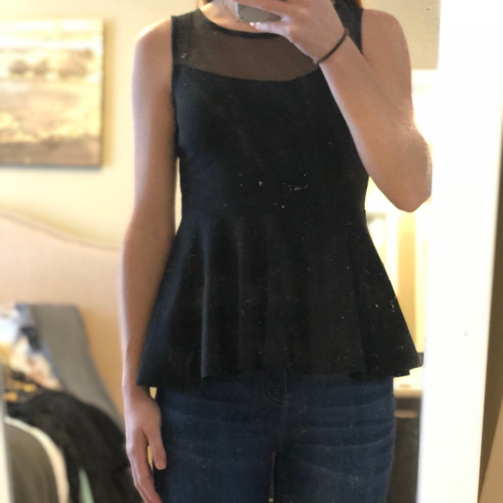 Black peplum top